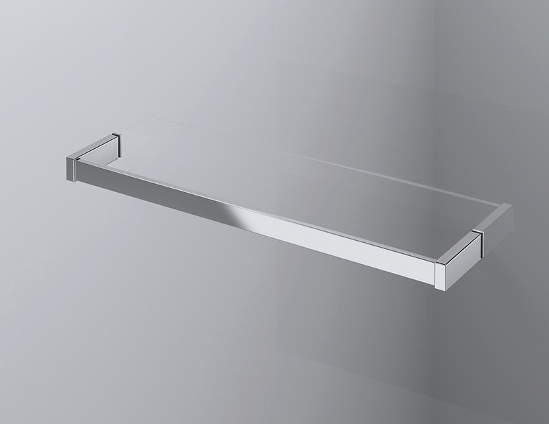 Držák ručníku Ronal Pur 400 x mm, chrom/sklo