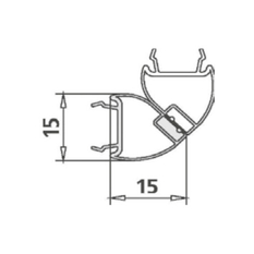 ND profil magnetický dovírací Davos Plus pro E2, levý, výška 2,0 m