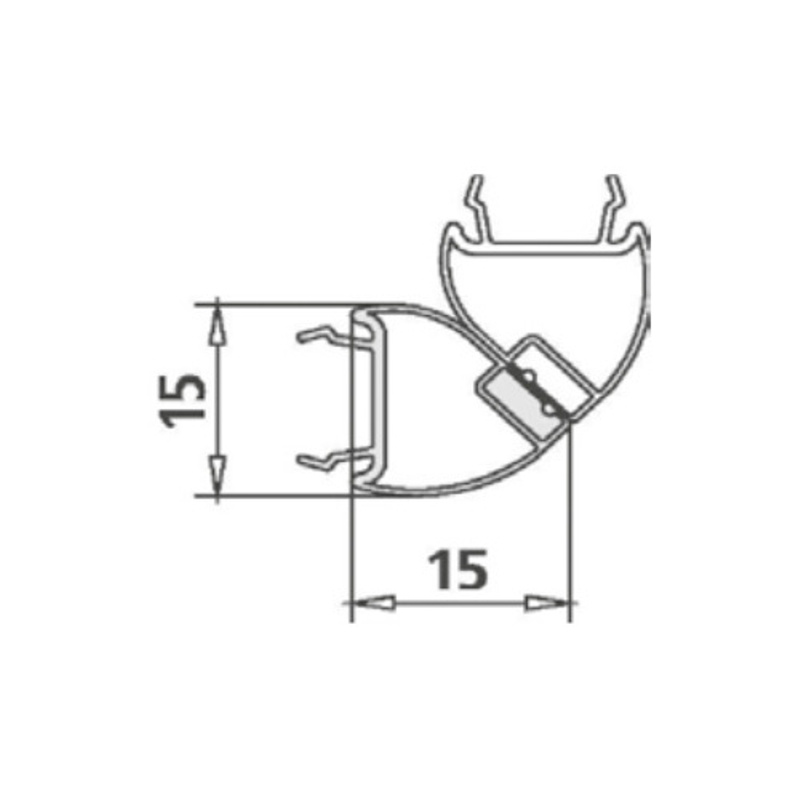 ND profil magnetický dovírací Davos Plus pro E2, pravý, výška 2,0 m