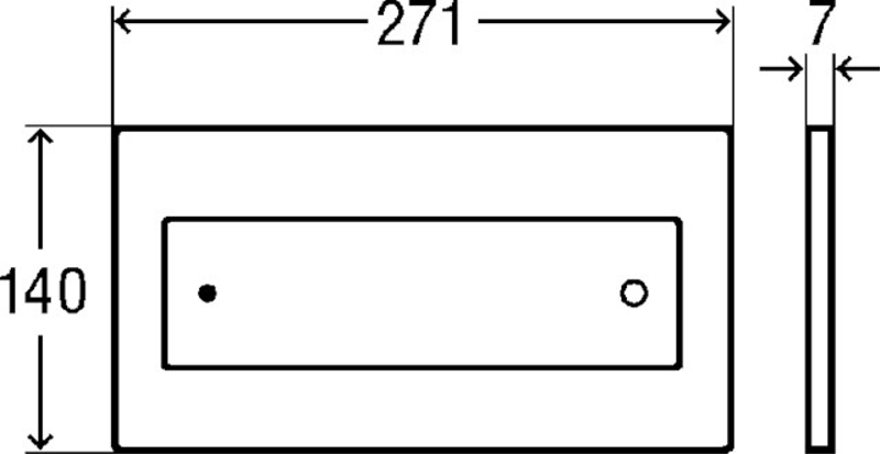 Ovládací deska Viega 8332.4 VfS12 sklo čiré/světle šedé
