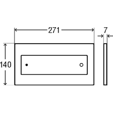 Ovládací deska Viega 8332.4 VfS12 sklo čiré/světle šedé