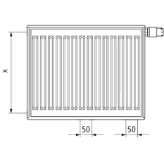 Radiátor Kermi Profil-Vplus FTP 22 pravý 900 x 1200 mm, 2754 W, bílý