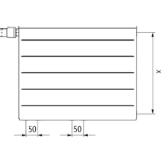 Radiátor Kermi therm-x2 Line Hygiene-Vplus PHLP 20 levý 305 x 2305 mm, 1240 W, bílá
