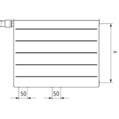Radiátor Kermi therm-x2 Line Hygiene-Vplus PHLP 20 levý 405 x 1005 mm, 677 W, bílá