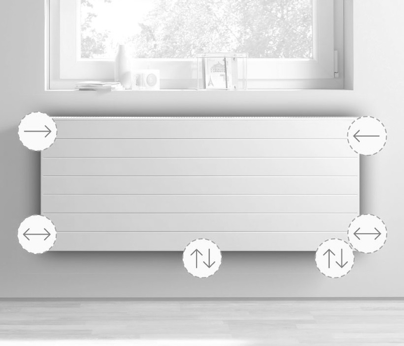 Radiátor Kermi therm-x2 Line Hygiene-Vplus PHLP 20 levý 405 x 1205 mm, 812 W, bílá