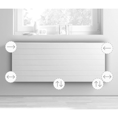 Radiátor Kermi therm-x2 Line Hygiene-Vplus PHLP 20 levý 405 x 1205 mm, 812 W, bílá