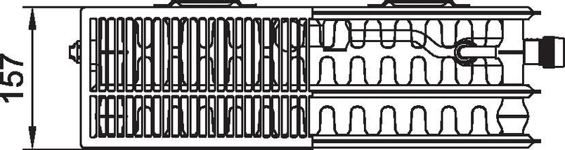Radiátor Kermi therm-x2 Plan-Vplus PTP 33 levý 505 x 1605 mm, 3078 W, bílý