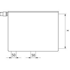 Radiátor Kermi therm-x2 Plan-Vplus PTP 33 levý 505 x 1605 mm, 3078 W, bílý