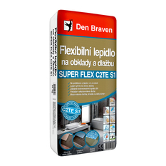 Flexibilní lepidlo na obklady a dlažbu Den Braven SUPER FLEX C2TE S1 pytel 25 kg, šedá