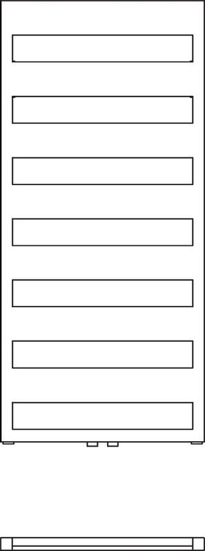 Koupelnové trubkové těleso Kermi Casteo středové připojení, 1533 x 600 mm, bílé