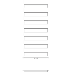 Koupelnové trubkové těleso Kermi Casteo středové připojení, 1533 x 600 mm, bílé