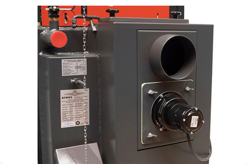 Kotel zplynovací na dřevo Atmos Generátor DC25GS, levý, SVT 936