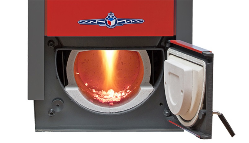 Kotel zplynovací na dřevo Atmos Generátor DC25GS, levý, SVT 936