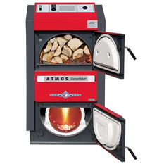 Kotel zplynovací na dřevo Atmos Generátor DC32GS, levý, SVT 937