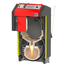 Kotel zplynovací na dřevo Atmos Generátor DC32GS, levý, SVT 937