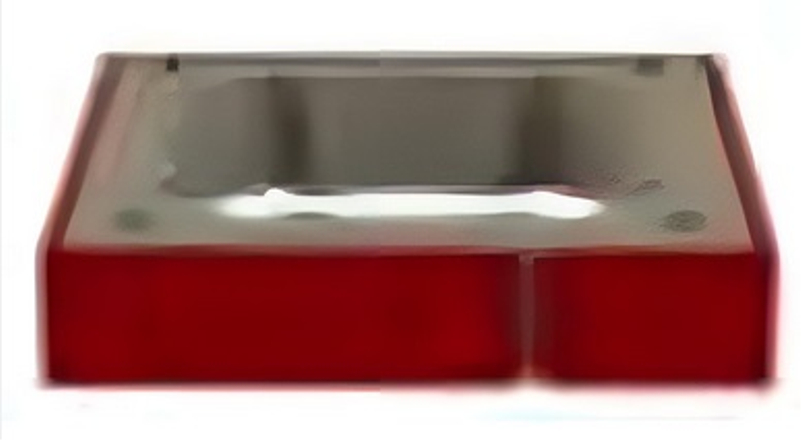 Tvárnice dekorační komínová Almeva SIB pro jednoprůduchový komín - višeň, 380 x 380 x 80 mm, DN 140 - 200