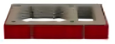 Tvárnice dekorační Almeva SIB pro jednoprůduchový komín s ventilační šachtou - višeň, 520 x 380 x 80 mm, DN 140 - 200