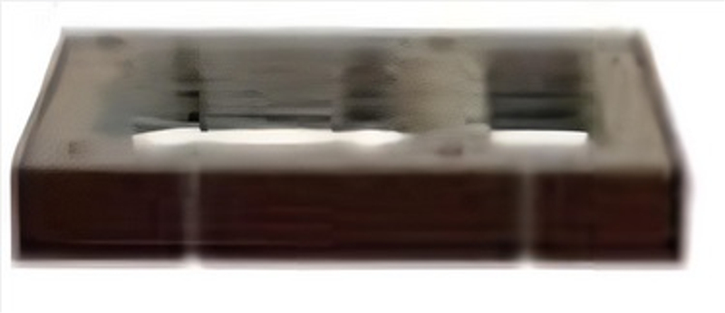 Tvárnice dekorační Almeva SIB pro jednoprůduchový komín s ventilační šachtou - hnědá, 520 x 380 x 80 mm, DN 140 - 200