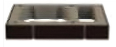 Tvárnice dekorační Almeva SIB pro jednoprůduchový komín s ventilační šachtou - černá, 520 x 380 x 80 mm, DN 140 - 200