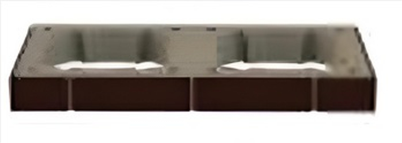 Tvárnice dekorační Almeva SIB pro dvouprůduchový komín - hnědá, 770 x 380 x 80 mm, DN 140 - 200