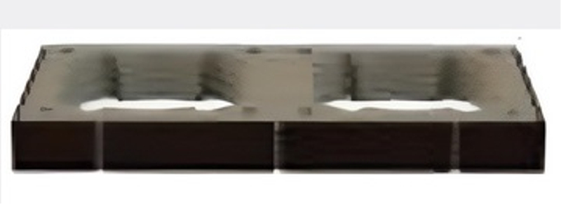 Tvárnice dekorační Almeva SIB pro dvouprůduchový komín - černá, 770 x 380 x 80 mm, DN 140 - 200