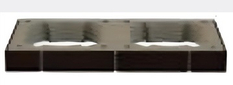 Tvárnice dekorační Almeva SIB pro dvouprůduchový komín - černá, 770 x 380 x 80 mm, DN 140 - 200