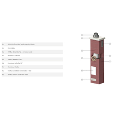 Odbočka komínová 45° Almeva délka 660 mm pr. 200