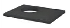 Deska krycí Almeva SIB pro jednoprůduchový komín s ventilační šachtou - betonová, (pr.235) 500 x 620 x 40 mm, DN 140 - 200