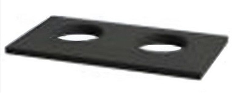 Deska krycí Almeva SIB pro dvouprůduchový komín – betonová, (pr.235) 500 x 870 x 40 mm, DN 140 - 200