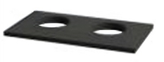 Deska krycí Almeva SIB pro dvouprůduchový komín – betonová, (pr.235) 500 x 870 x 40 mm, DN 140 - 200