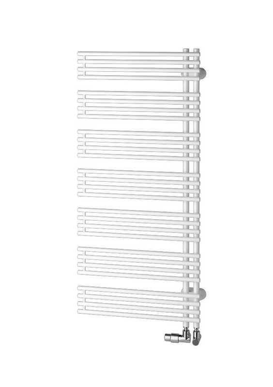 Těleso koupelnové trubkové Kermi Diveo 1320 x 600 mm, pravé, připojení boční 738 W, bílé