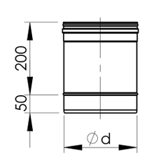 Rovný díl Almeva 200 mm EW / 130