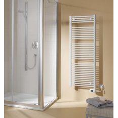 Koupelnové trubkové elektrické těleso Kermi B20-SE rovné, boční připojení, 764 x 440 mm, bílé