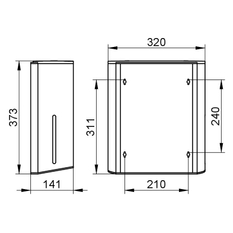 Zásobník na papírové ručníky Keuco Plan, stříbrně eloxovaný hliník (E6 EV1)