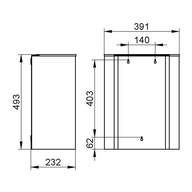 Koš na odpadky Keuco Plan, stříbrně eloxovaný hliník (E6 EV1)