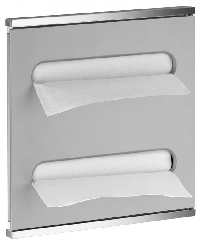 Modul k umyvadlu 2 Keuco Plan Integral, 326 x 325 x 143 mm, pochromováno/hliník lakovaný/vlevo
