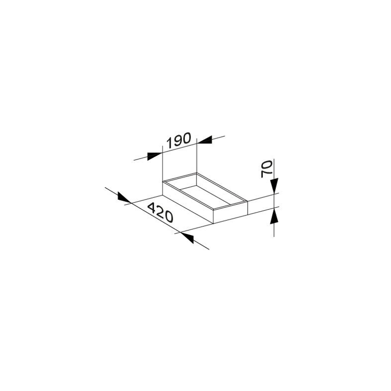 Úložný box Keuco Edition 11, 190 x 70 x 413 mm, bílá