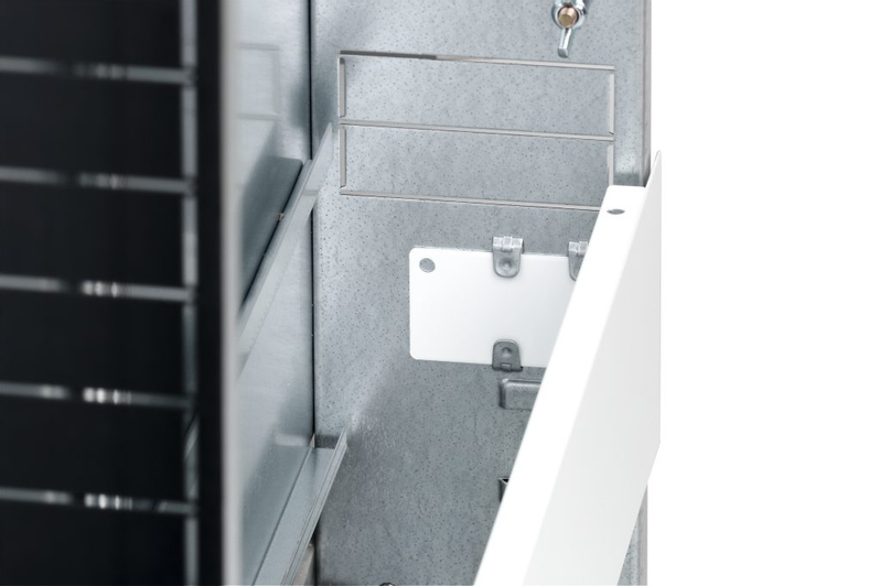 Skříň pro rozdělovač pod omítku Kermi x-net US80-L4 v provedení Standard, bílá lakovaná, šířka 835 mm