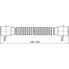 Flexi propojení Alcadrain (Alcaplast) 40 x 40 A710