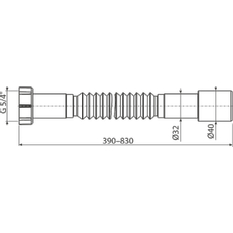 Flexi připojení Alcadrain (Alcaplast) 5/4˝ x 32/40 plast A750