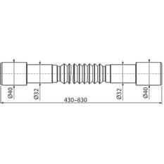 Flexi propojení Alcadrain (Alcaplast) 40-32 x 32-40 A794
