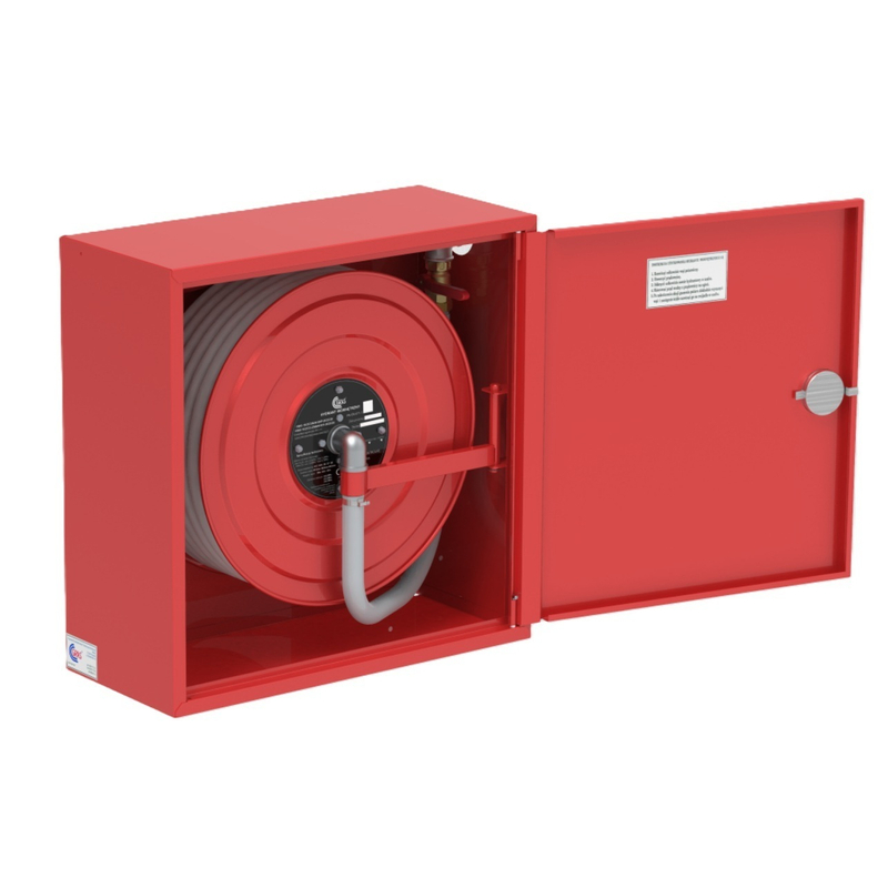 Hydrantový systém GRAS - DN19 / 30 m - 650 x 650 x 175 mm - červená