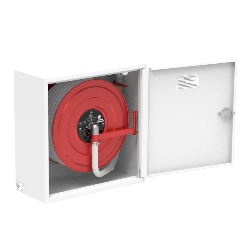 Hydrantový systém GRAS - DN25 / 20 m - 650 x 650 x 285 mm - bílá