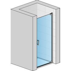 Jednokřídlé dveře Ronal Cadura - panty vpravo / 1 strana rohového vstupu 900 x 2000 mm, aluchrom/sklo čiré