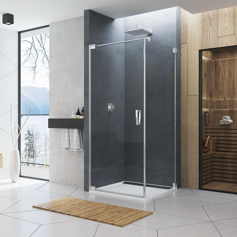 Boční stěna Ronal Cadura v 90° 750 x 2000 mm, aluchrom/sklo čiré