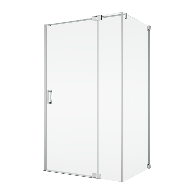 Boční stěna Ronal Cadura v 90°, pro dveře v 90° na straně pevné stěny 900 x 2000 mm, aluchrom/sklo čiré