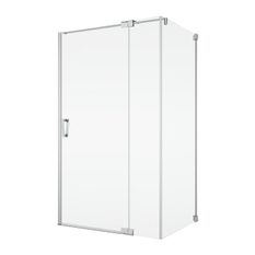 Boční stěna Ronal Cadura v 90°, pro dveře v 90° na straně pevné stěny 900 x 2000 mm, aluchrom/sklo čiré