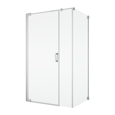 Boční stěna Ronal Cadura v 90°, pro dveře v 90° na straně pevné stěny 1200 x 2000 mm, aluchrom/sklo čiré