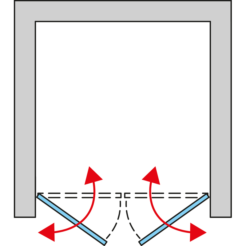 Dvoukřídlé dveře Ronal Cadura 1200 x 2000 mm, aluchrom/sklo čiré