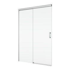 Jednodílné posuvné dveře Ronal Cadura s pevnou stěnou v rovině - pevný díl vlevo 1000 x 2000 mm, aluchrom/sklo čiré